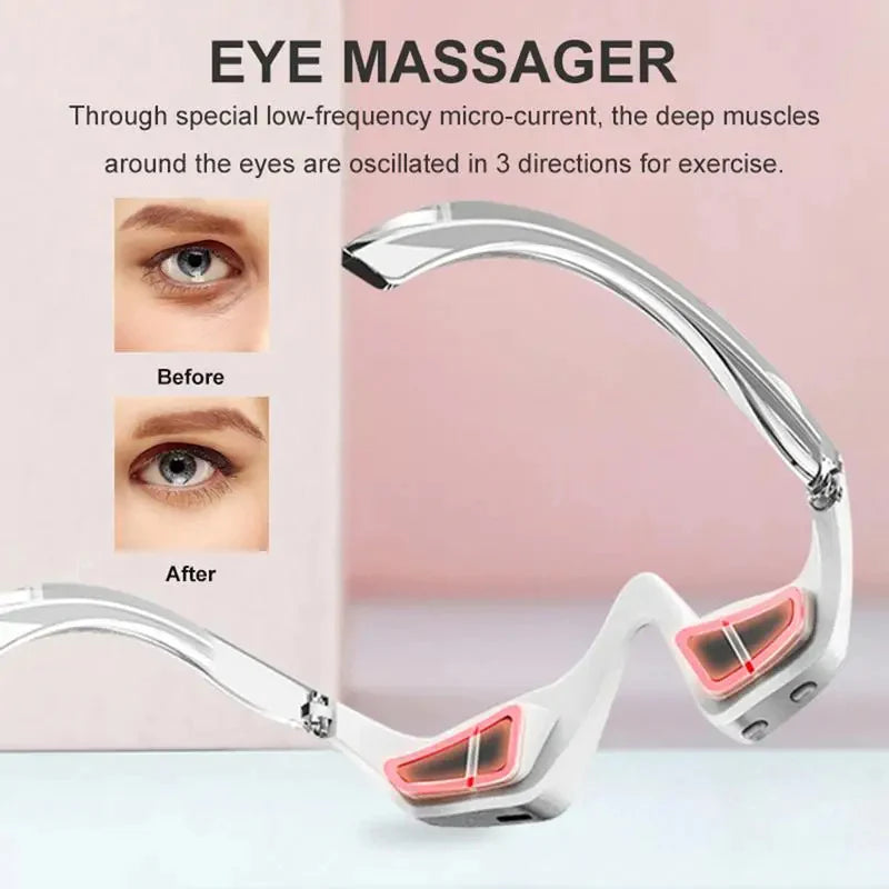 3D Eye Beauty Instrument Micro-Current Pulse Eye Relax Reduce Wrinkles and Dark Circle Remove Eye Bags Massager Beauty Tool