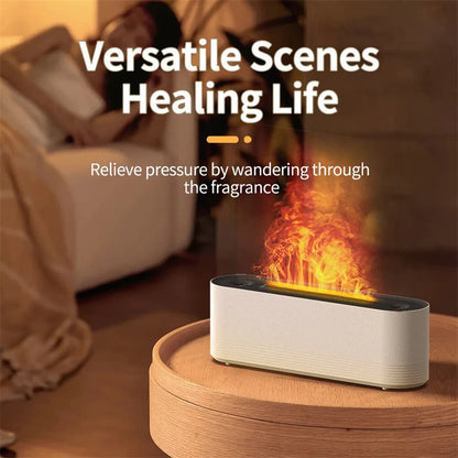 2023 Flame Air Humidifier Ultrasonic 7 Colors Aroma Diffuser LED Cool Mist Maker Fogger Essential Oil Room Fragrance Office Home Decor